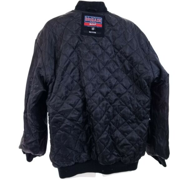 VTG US Army Recon Coat L Bomber Jacket Embroidered Patch Lined Brigade - Picture 10 of 12